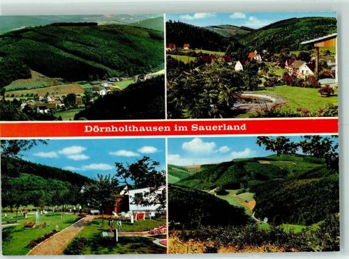 Dörnholthausen Rückseite mit Abschürfungen bzw Kleberesten Minigolf