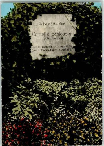 Emmendingen Grabstätte von Cornelia Schlosser geb. Goethe