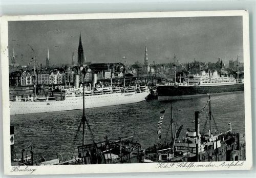 Hamburg 1938 Maschinenstempel Austausch Lager NS Lehrerbundes vom Fels zum Meer Foto Hartz 6646 K.d.F. Schiffe