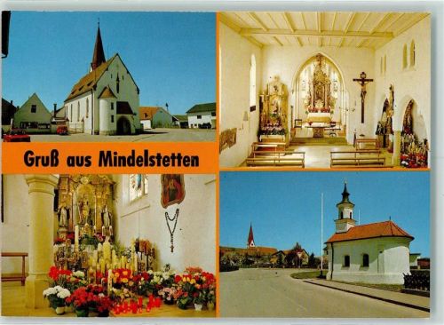 Mindelstetten Kirche Grabstätte der Dulderin Anna Schäffer Rückseite mit Abschürfungen bzw Kleberesten