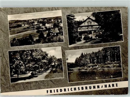Friedrichsbrunn Rückseite mit Abschürfungen bzw Kleberesten