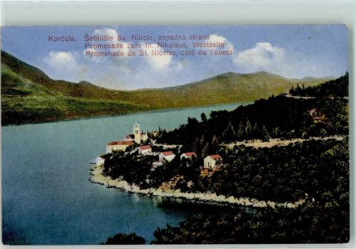 Korcula Promenade zum hl. Nikolaus Westseite Setaliste Sv. Nikole zapadna strana
