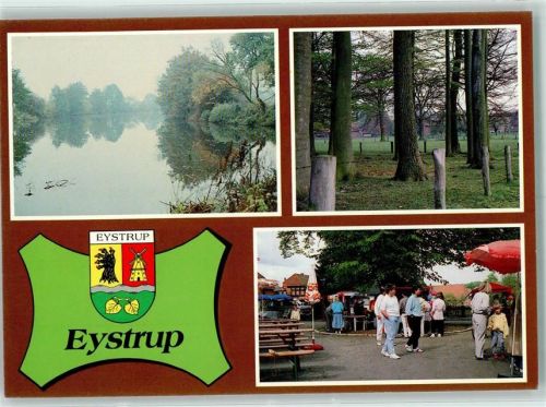 27324 W2813 Eystrup - Rückseite mit Abschürfungen bzw Kleberesten Alte Sauwiese an der Steinkuhle Fest an der Zwillingslinde