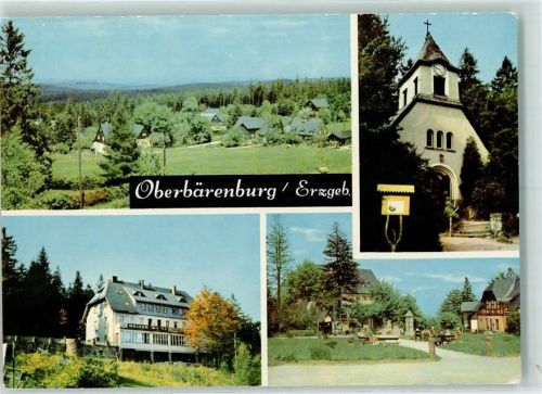 Oberbärenburg Waldkapelle Urlauberkaffee Neues Leben FDGB-Heim Friedenswacht Rückseite mit Abschürfungen bzw Kleberesten