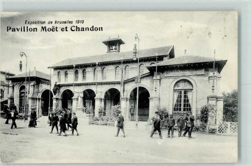 Brüssel Exposition 1910 Pavillon Moet et Chandon AK