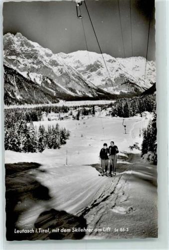 Leutasch Skilift Winter Skifahrer