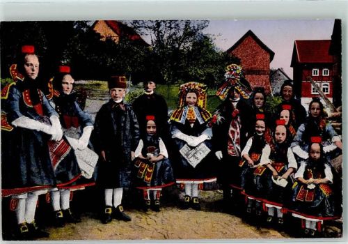 Nr. 244 Hessische Trachten Hochzeit AK