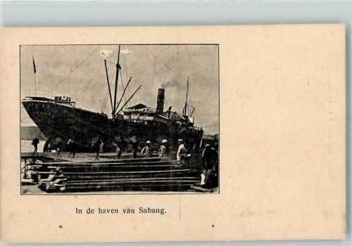 Sabang Dampfer im Hafen Niederländisch-Indien Kolonie