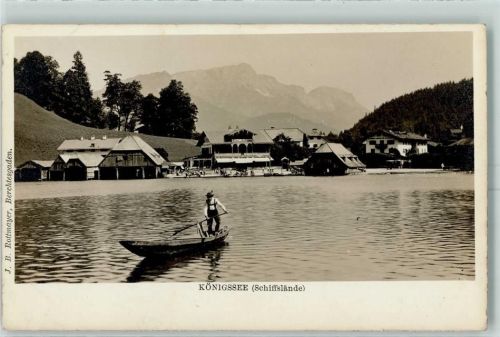 Königssee Ruderboot Gasthaus Echtfoto um 1900