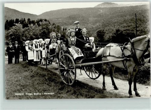 1938 Bryllup i. Hardanger - Hochzeit, Trachten AK