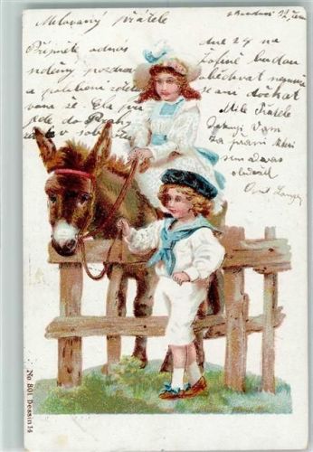 1905 Kinder reiten AK