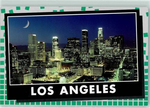 Los Angeles A crescent moon glows high above the illuminated City of the Angels