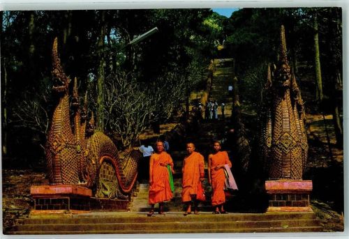 Chiang Mai Famous Stair to Go Up the Doi-Suthep mountain Wat Temple