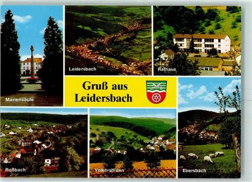Leidersbach Mariensäule Rathaus Roßbach Volkersbrunn Ebersbach