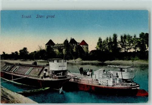 Sisak Stari grad Frachtschiffe