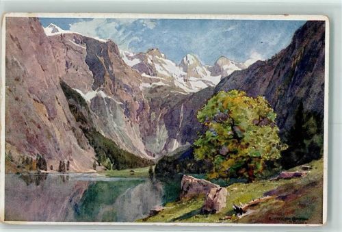 Königssee Obersee Alpiner Kunstverlag Richter Nr. 42 AK