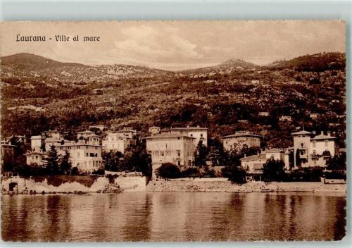Lovrana 1927 Ville al mare AK
