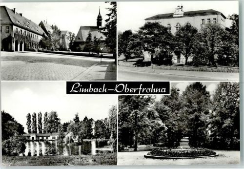 Limbach-Oberfrohna Marktplatz Park Weiher Rathaus Kirche