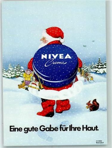 Nivea Creme Beiersdorf Weihnachtsmann Puppen AK