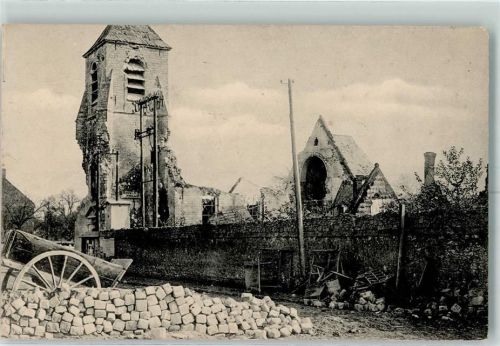 Neuville Kirche zerstört WK I