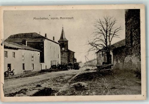 Moncourt 1917 Kirche Feldpost WK I