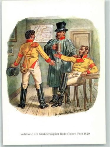 DBP 1/10 Schmücker 310 000 2.66 Postillione Baden Post 1820