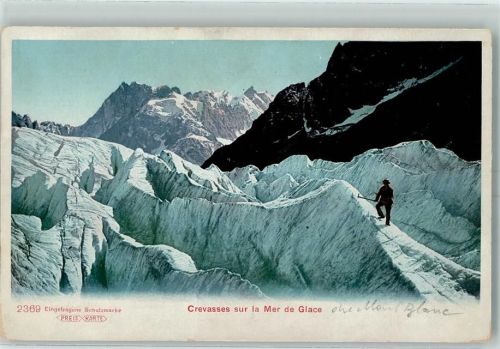 Chamonix-Mont-Blanc Crevasse Mer de Glace Eismeer Spalte