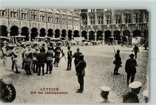 Liege Lüttich / Luik 1915 - Justizgebäude Hof Feldpost WK I