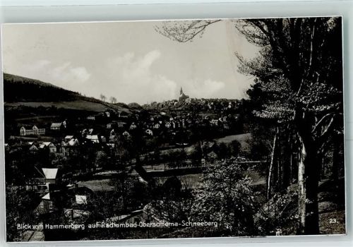 Oberschlema Blick vom Hammerberg auf Radiumbad Oberschlema Schneeberg