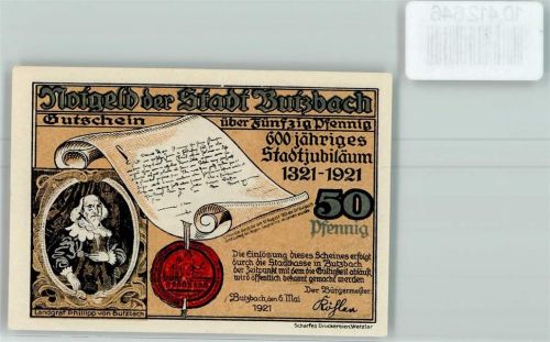 Butzbach Notgeld Landgraf Philipp v. Butzbach