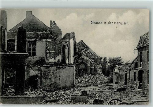 Val-de-Vesle 1918 Feldpost WK I Straße in Wez
