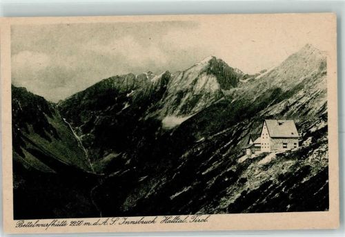 Bettelwurfhütte Beschreibung aufgeklebt Hüttenstempel
