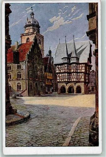 Alsfeld Marktplatz sign. K.Lindegreen
