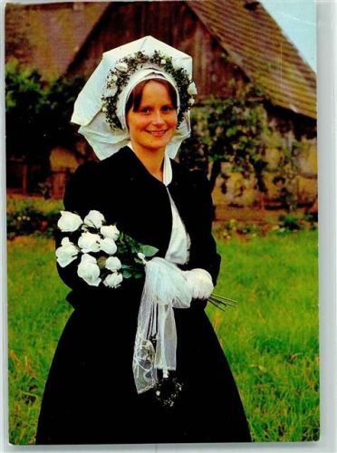 Heinersbrück 1985 Niedersorbische Braut Tracht AK