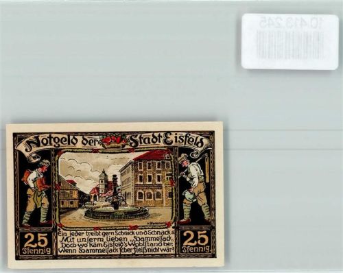 Eisfeld Notgeld Marktbrunnen