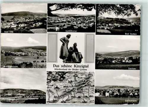 Schlüchtern Kinzigtal Gebrüder Grimm-Denkmal Bad Orb Wächtersbach Gelnhausen Salmünster Landkarte Bad Soden Steinau Schlüchtern