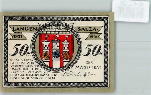 Bad Langensalza Notgeld Soldat Pferd