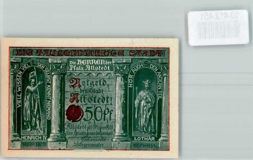 06542 O4702 Allstedt - Notgeld Wigbertikirche
