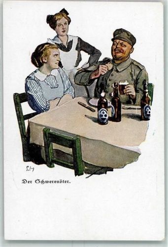 sign. Heilemann Serie VI Nr. 3 - Soldat Bier Schwerenöter AK