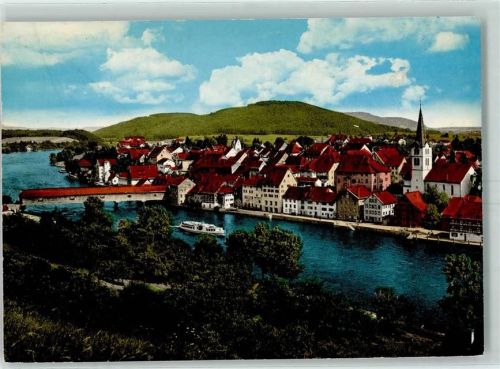 Gailingen Blick auf Diessenhofen Schweiz Ausflugsschiff