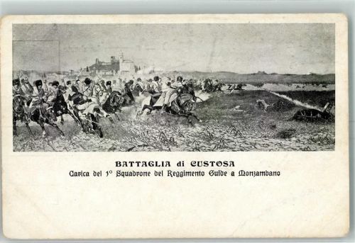 1901 Battaglia di Custosa - Carica del 1. Squadrone del Reggimento Guide a Monzambano AK