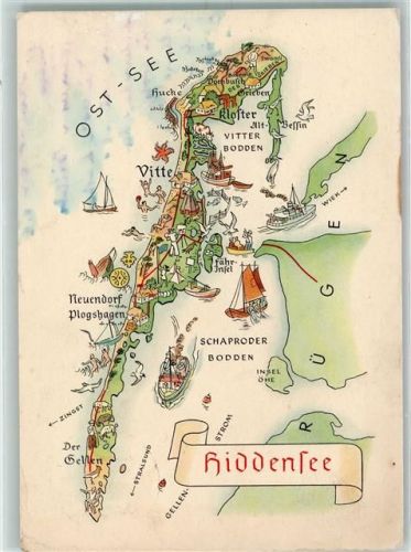 Vitte Landkarte Hiddensee