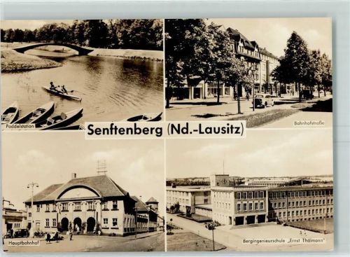 Senftenberg Paddelstation Paddelboote Hauptbahnhof Bergingenieurschule Ernst Thälman