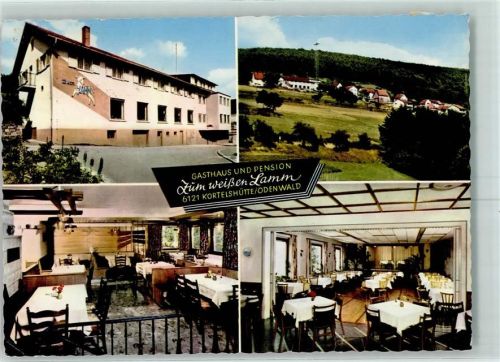 Kortelshütte Gasthaus Pension Zum Weißen Lamm Gastraum Blumenvase