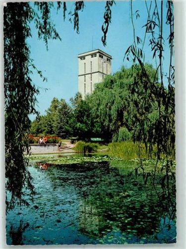 66450 W6652 Bexbach - Blumengarten Hindenburgturm Weiher
