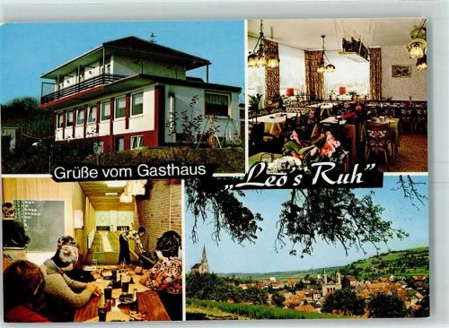 Waldböckelheim Gasthaus Leo's Ruh Speiseraum Kegelbahn