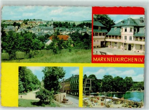 Markneukirchen Schwimmbad Gewerbemuseum Ernst-Thälmann-Platz Stempel Museum