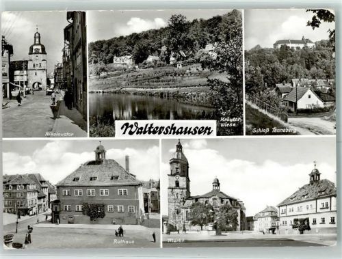 Waltershausen Nikolaustor Rathaus Marktplatz Schloß Tenneberg