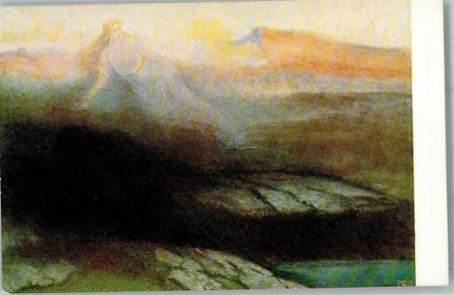 Brünnhildes Erwachen - Hendrichs Nibelungenbilder in der Nibelungenhalle AK Gute Erhaltung - Verlag Hanfstaengel