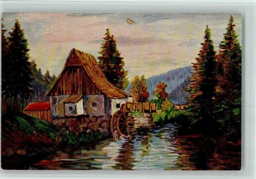 Nr. 1445 von E. Jahn - Wassermühle in Thüringen AK